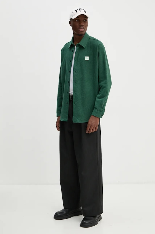 Košile American Vintage MVYL06AH24 zelená AW24