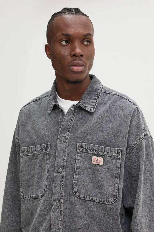 Oblečenie Bavlnená košeľa American Vintage MJAZ06AH24 sivá