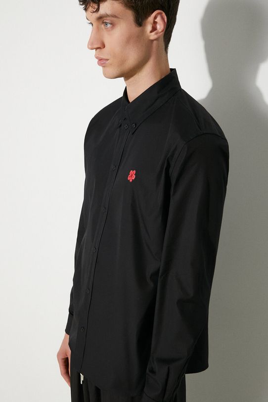 Хлопковая рубашка Kenzo Boke Flower Crest Shirt FE65CH4109LI.99 чёрный