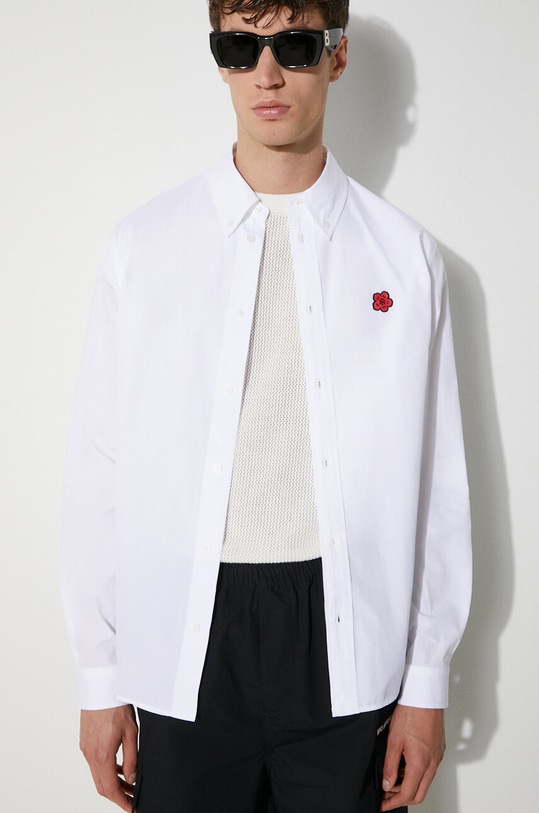 Bavlněná košile Kenzo Boke Flower Crest Shirt FE65CH4109LI.01 bílá