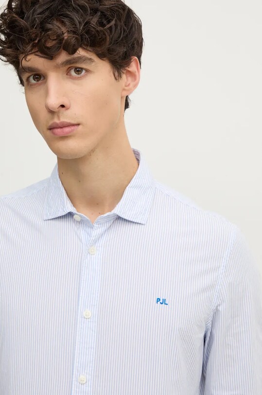 Хлопковая рубашка Pepe Jeans MARK голубой PM308716