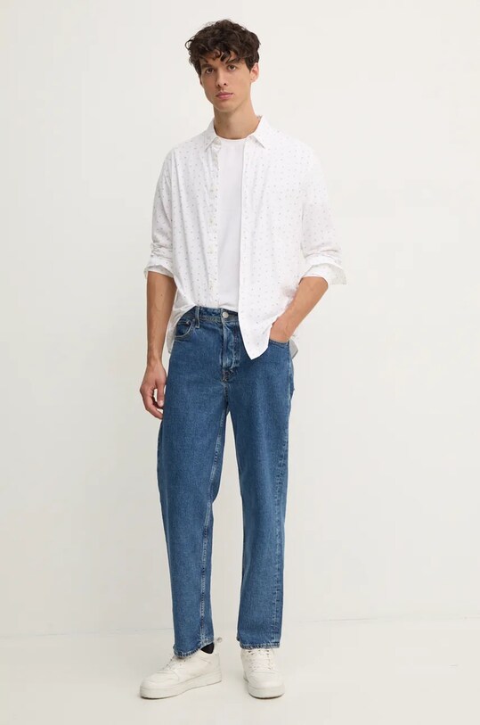 Одяг Бавовняна сорочка Pepe Jeans MEIR PM308718 білий