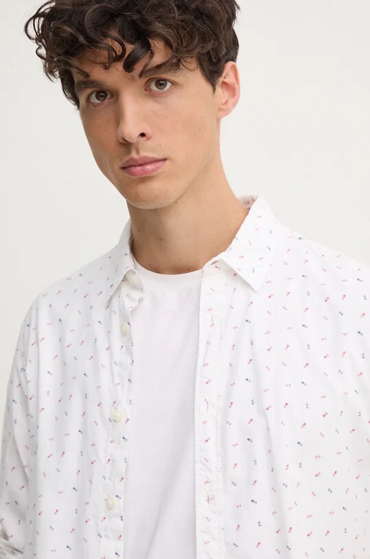 Pepe Jeans camasa din bumbac MEIR PM308718 alb