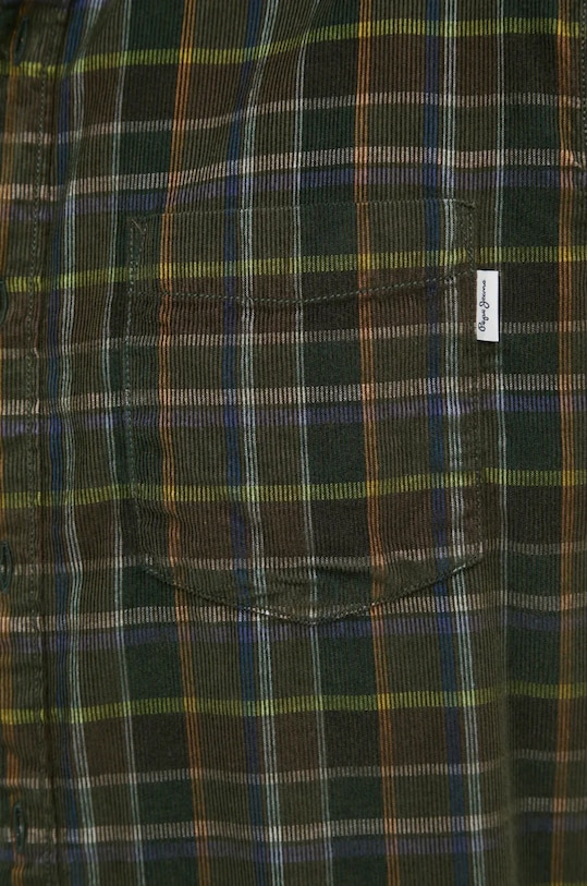 Pepe Jeans camasa din velur MAX PM308721 verde AW24