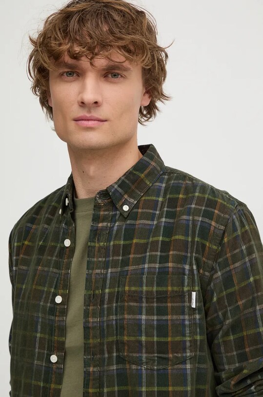 Πουκάμισο κοτλέ Pepe Jeans MAX PM308721 πράσινο