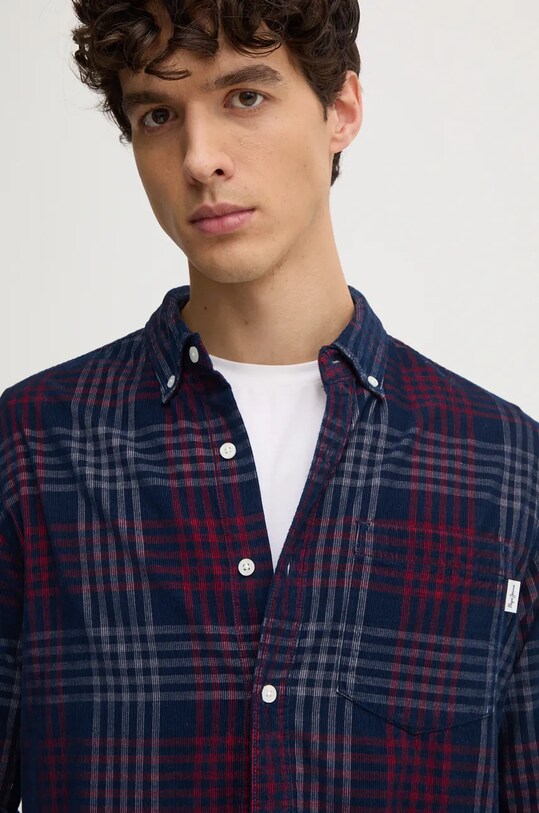 Хлопковая рубашка Pepe Jeans MARCUS тёмно-синий PM308726