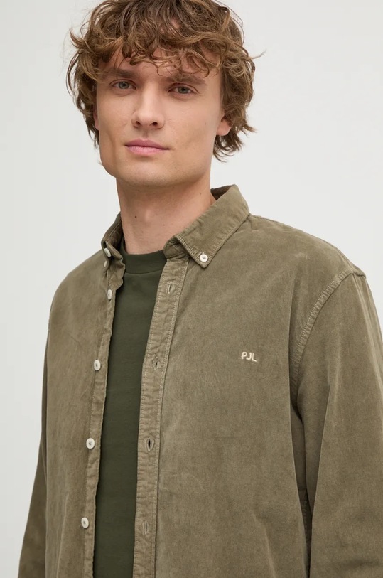 Pepe Jeans koszula sztruksowa MILLER PM308730 zielony