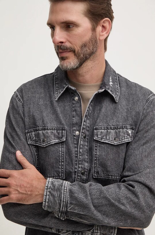 Pepe Jeans camasa jeans BROOKS gri PM308767