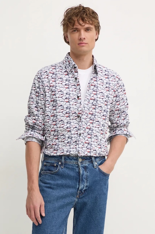 Бавовняна сорочка Joop! візерунок червоний 30043533