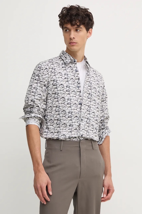 Бавовняна сорочка Joop! візерунок зелений 30043533