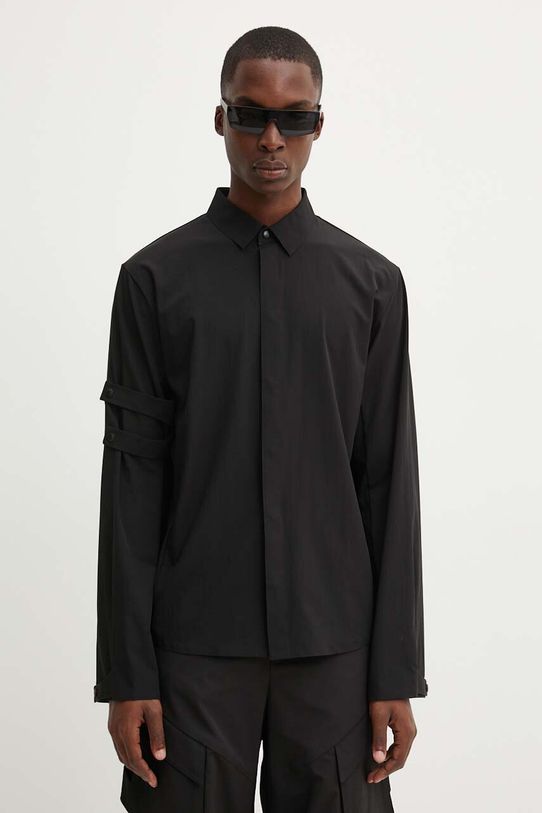 Košeľa Heliot Emil jednofarebný čierna PREAW24.M.05.053.BLK01