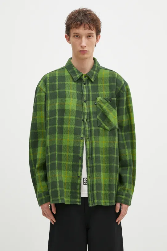Wood Wood cotton shirt Day Heavy Flannel Shirt GOTS cotton green 10325302.5167
