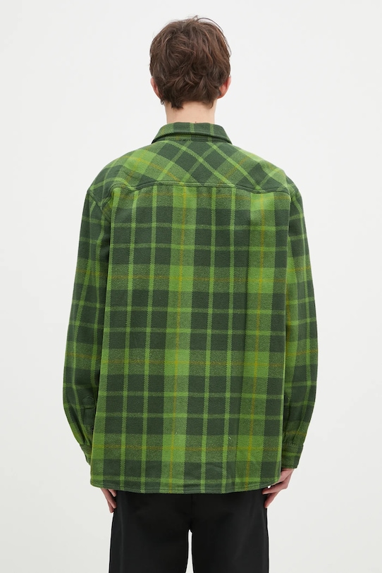 Clothing Wood Wood cotton shirt Day Heavy Flannel Shirt GOTS 10325302.5167 green