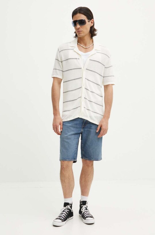 Košeľa Hollister Co. KI320.4026.104 béžová AW24