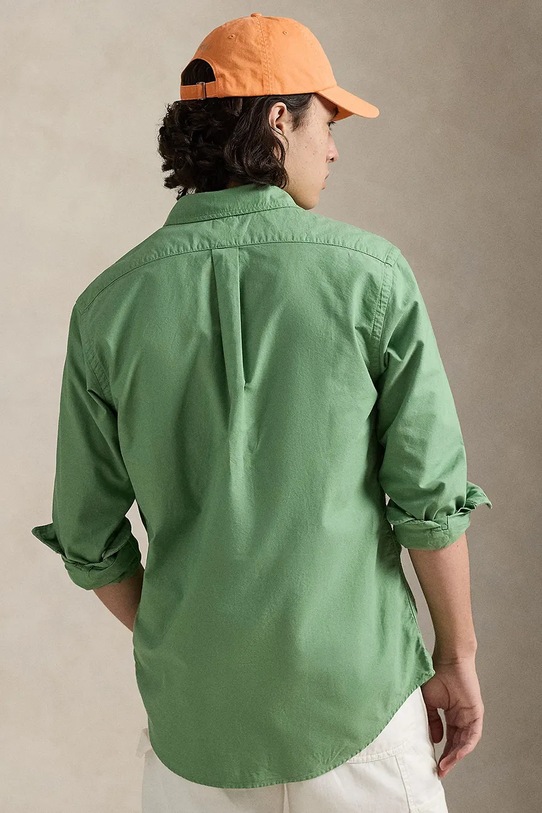 Polo Ralph Lauren koszula bawełniana 710805564 zielony AW24