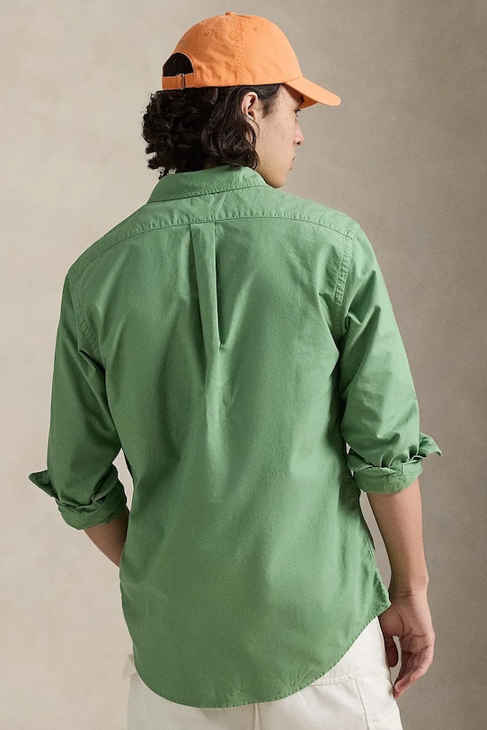 Polo Ralph Lauren cămașă din bumbac 710805564 verde AW24