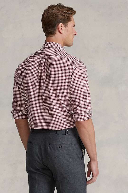 Bavlněná košile Polo Ralph Lauren 710852741 červená AW24