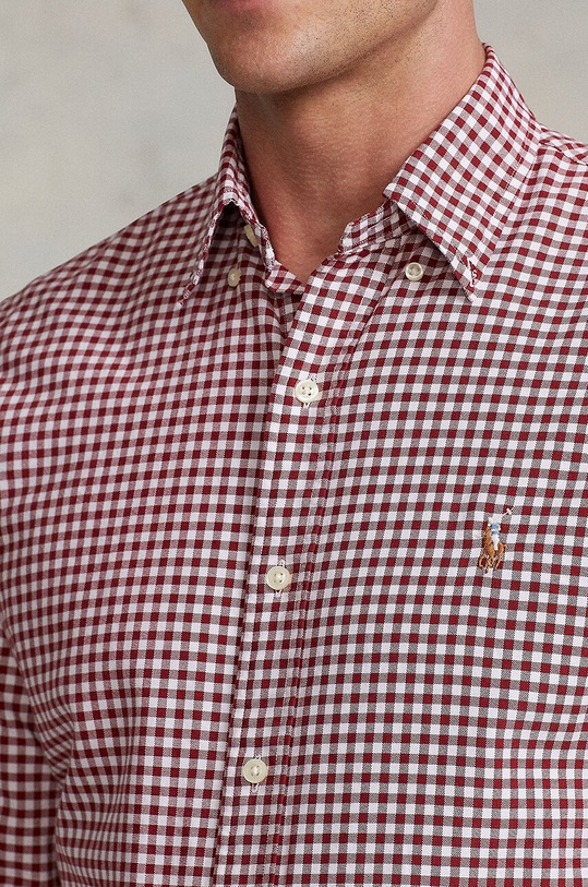 Bavlněná košile Polo Ralph Lauren červená 710852741