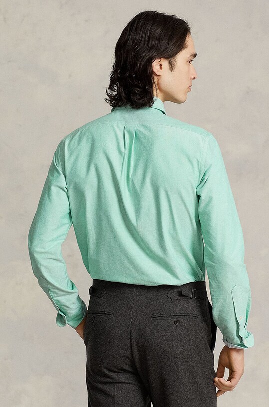 Polo Ralph Lauren koszula bawełniana 710852742 zielony AW24
