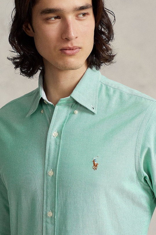 Bavlnená košeľa Polo Ralph Lauren zelená 710852742