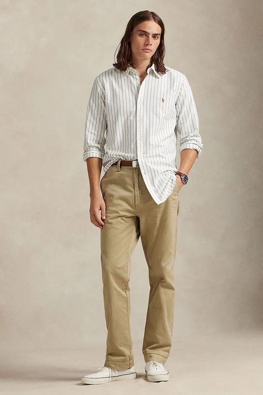 Odzież Polo Ralph Lauren koszula bawełniana 710928918 biały