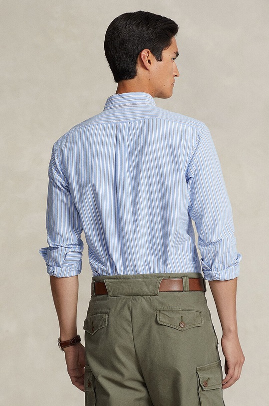 Bavlnená košeľa Polo Ralph Lauren 710928918 modrá SS25