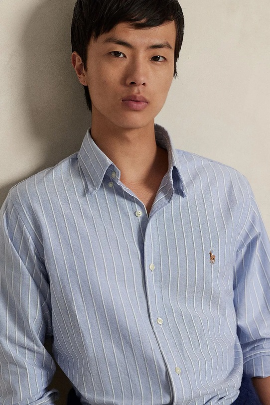 Polo Ralph Lauren koszula bawełniana niebieski 710928918