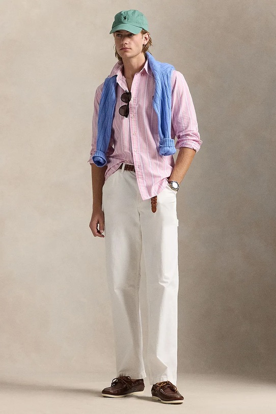 Oblečení Bavlněná košile Polo Ralph Lauren 710928918 růžová