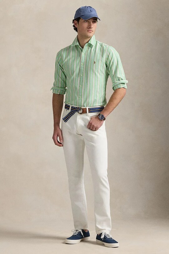 Oblečení Bavlněná košile Polo Ralph Lauren 710928918 zelená