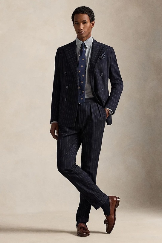 Odzież Polo Ralph Lauren koszula 710929346 granatowy