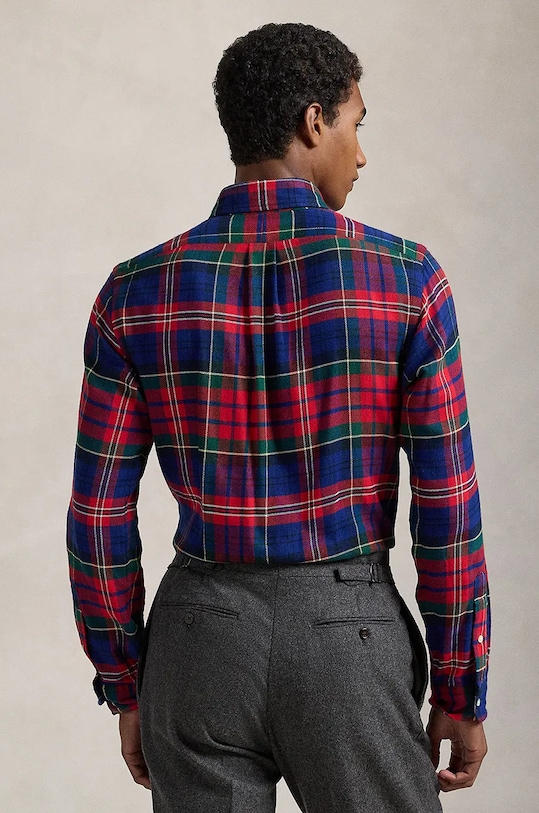 Bavlněná košile Polo Ralph Lauren 710952119 modrá AW24