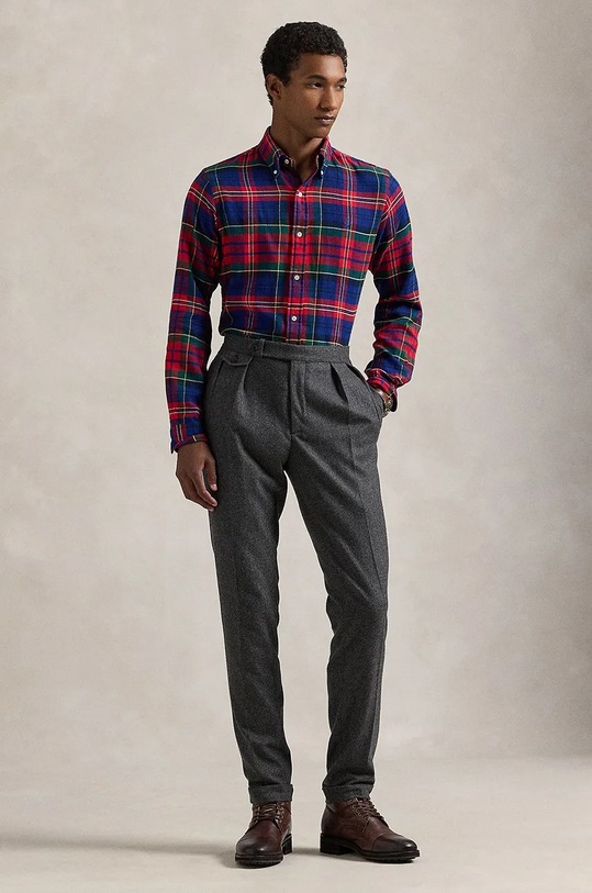 Oblečení Bavlněná košile Polo Ralph Lauren 710952119 modrá