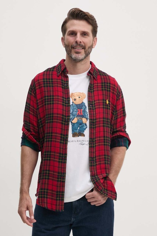 Polo Ralph Lauren camasa din bumbac cu modele rosu 710953351