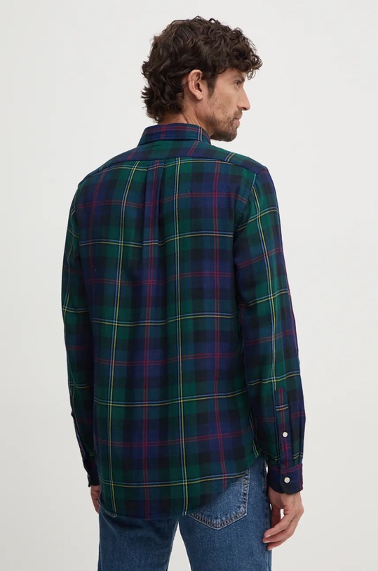 Βαμβακερό πουκάμισο Polo Ralph Lauren πράσινο 710953351
