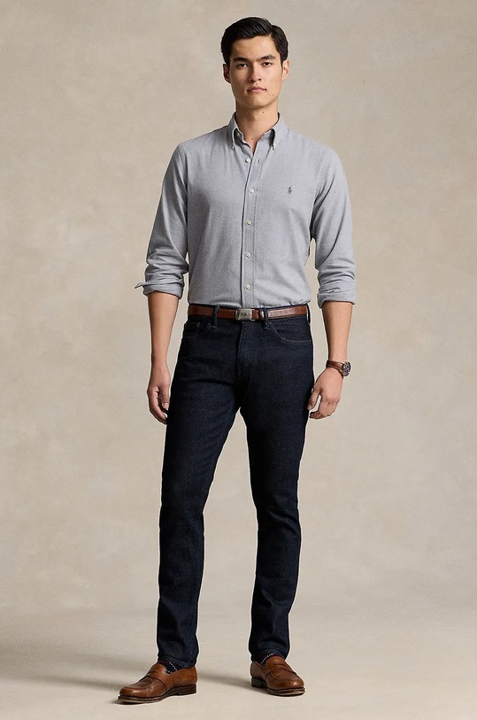 Odzież Polo Ralph Lauren koszula 710953354 szary