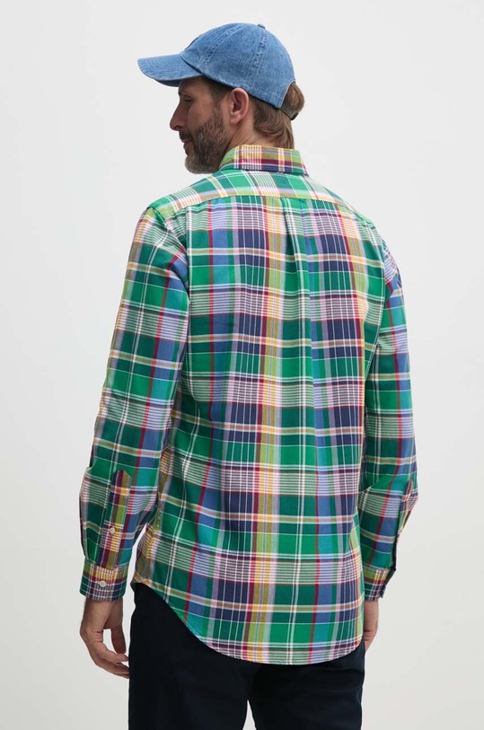Одежда Хлопковая рубашка Polo Ralph Lauren 710953708 зелёный
