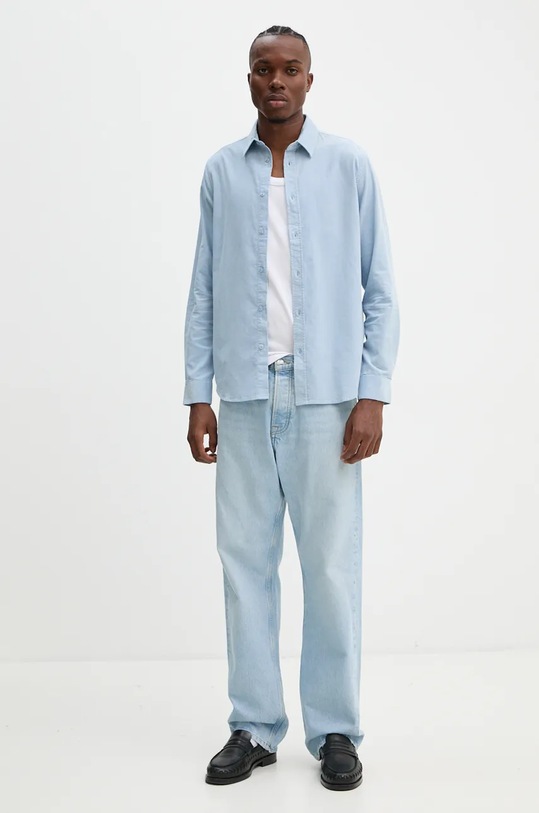 Одежда Вельветовая рубашка Samsoe Samsoe SALIAM M10000028 голубой