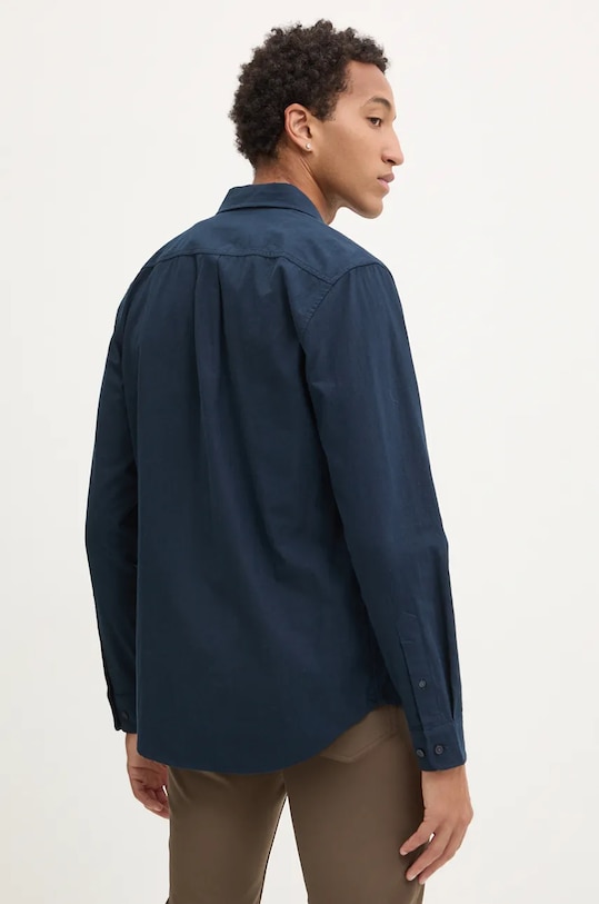 Бавовняна сорочка Samsoe Samsoe SALIAM темно-синій M24300052