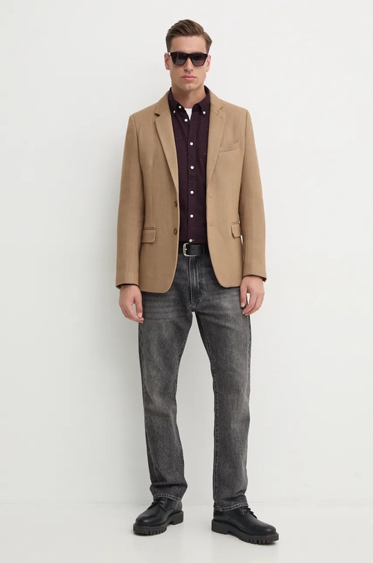Îmbrăcăminte Barbour cămașă MSH5518 burgundia