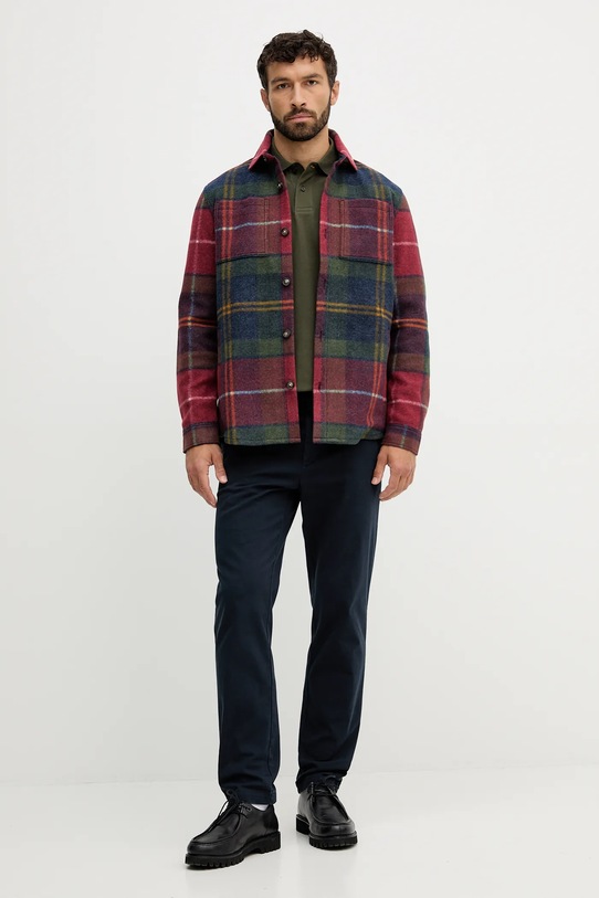 Barbour shirt jacket MOS0400 red AW25