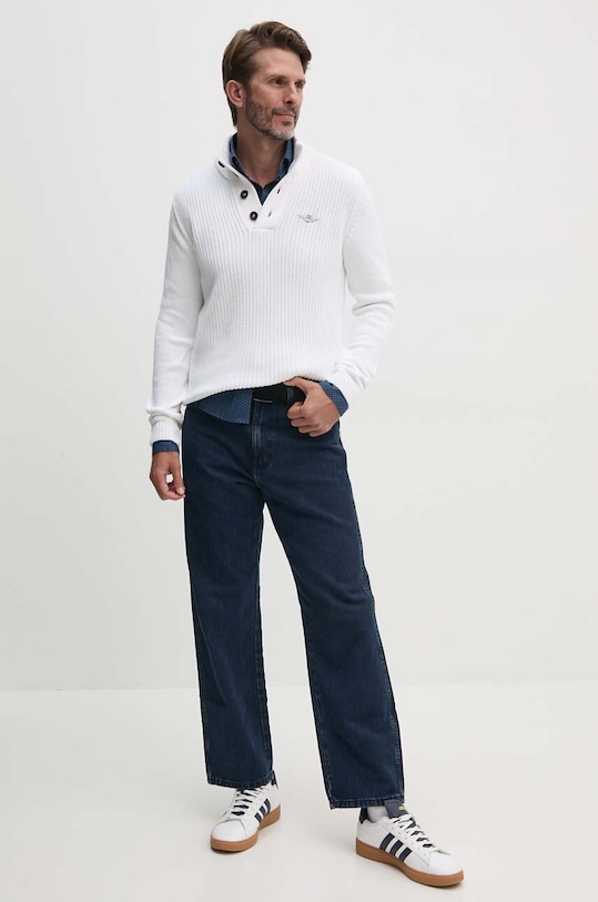 Îmbrăcăminte Sisley camasa 535VSQ03S bleumarin