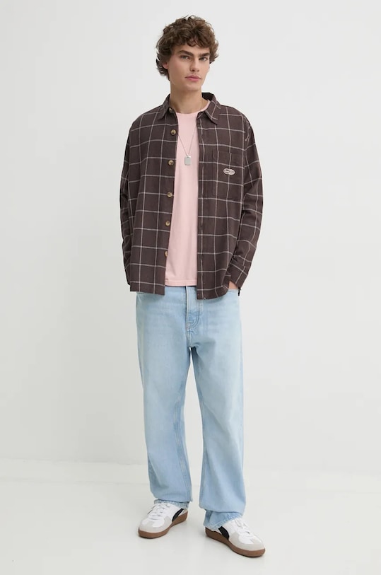 Oblečení Bavlněná košile Kaotiko AP004.01.1900 hnědá