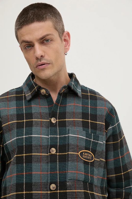 Памучна риза Kaotiko AP001.01.1900 черен