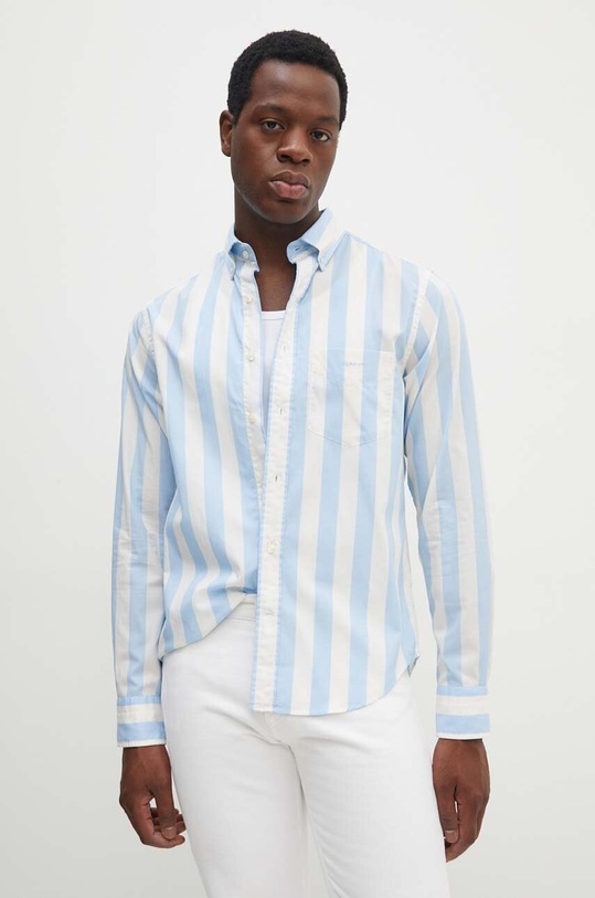 Gant camasa din bumbac cu modele albastru 3240140