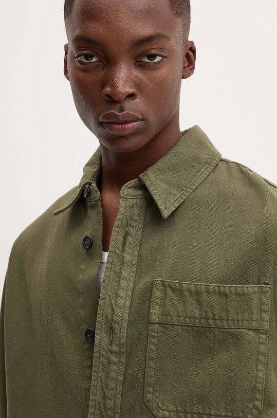 A.P.C. koszula jeansowa surchemise basile cavalier zielony COGZV.H02939