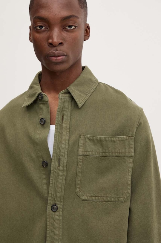A.P.C. koszula jeansowa surchemise basile cavalier COGZV.H02939 zielony