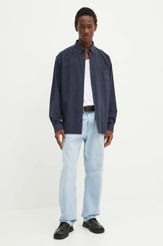 Oblečení Bavlněná košile A.P.C. Chemise Mateo Logo COHAH.H12599 námořnická modř