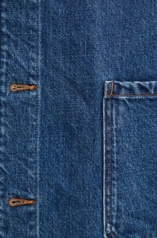 A.P.C. cămașă din denim veste kerlouan logo COHTD.H03205 bleumarin