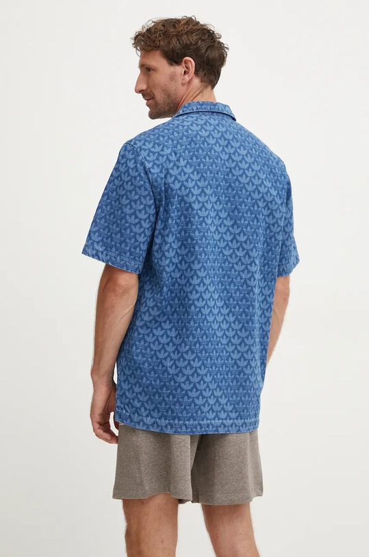 Rifľová košeľa adidas Originals modrá IX6731