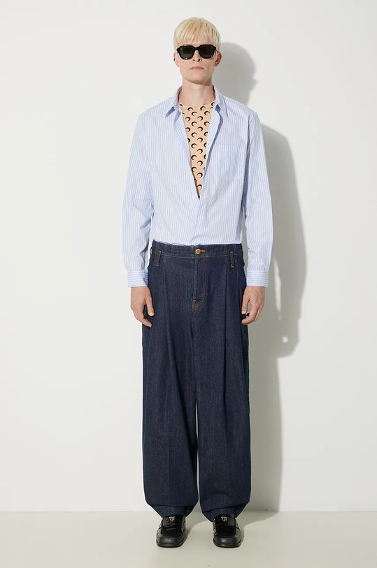 Košile A.P.C. Chemise Clement COHAI.H12512.IAA modrá